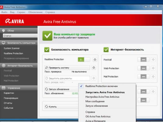 Jak zakázat antivirový program Avira?