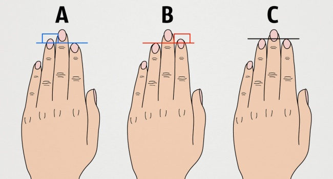 Co říká délka vašich prstů o vaší osobě